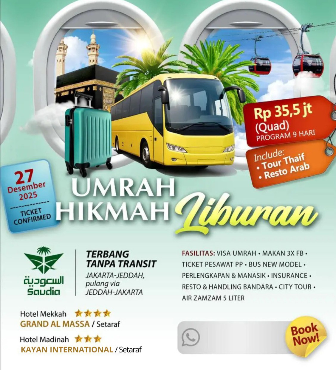 Umroh Liburan Tanpa Transit